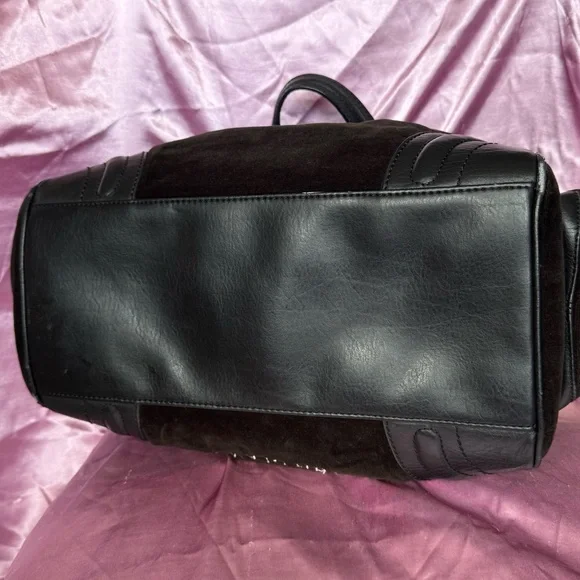 VINTAGE Juicy Couture Daydreamer Black Velour Tote Bag - Picture 6 of 16